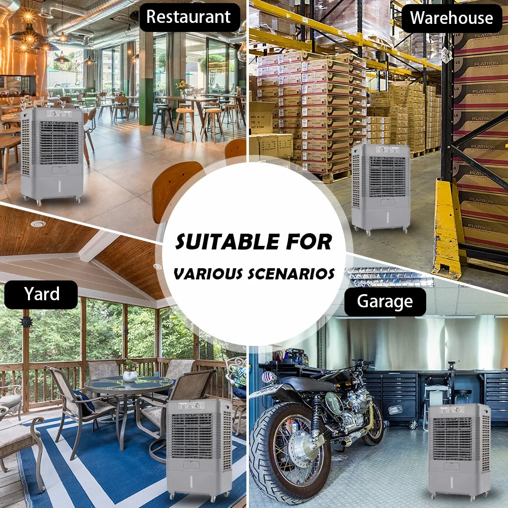 YougetTech 37'' Portable 3000CFM Evaporative Air Cooler