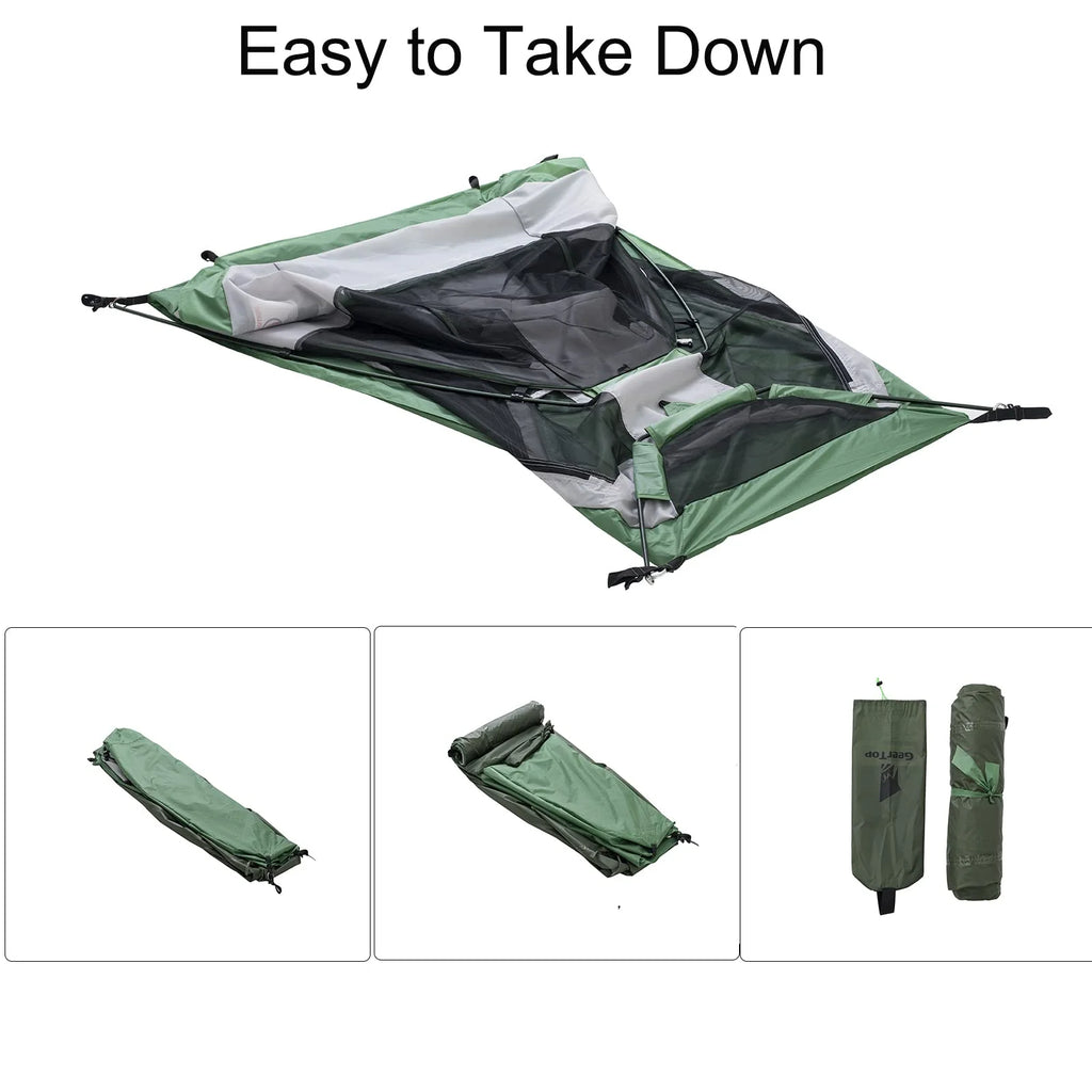 GEERTOP Ultralight Bivy Tent for 1 Person 3 Season Waterproof Single Person Backpacking Tent for Camping Hiking Backpack Travel Outdoor Survival Gear
