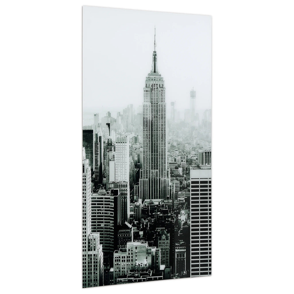 Empire Art Direct Blue Splash Frameless Free Floating Tempered Glass Panel Graphic Wall Art, 72" x 36", Ready to Hang