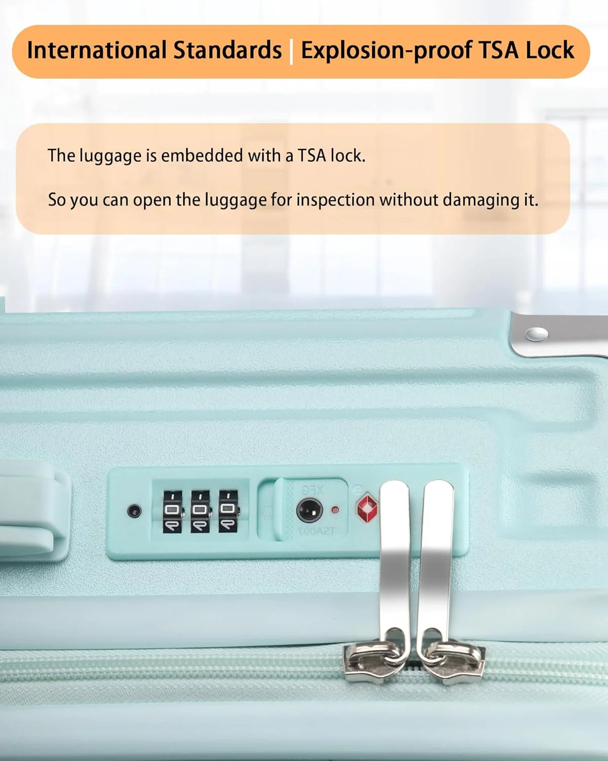 20 Inch Carry On Luggage With Cup Holder & USB Port, Airline Approved TSA-locked Luggage, Lightweight PC Material Travel Suitcase With 360 Spinner Wheel