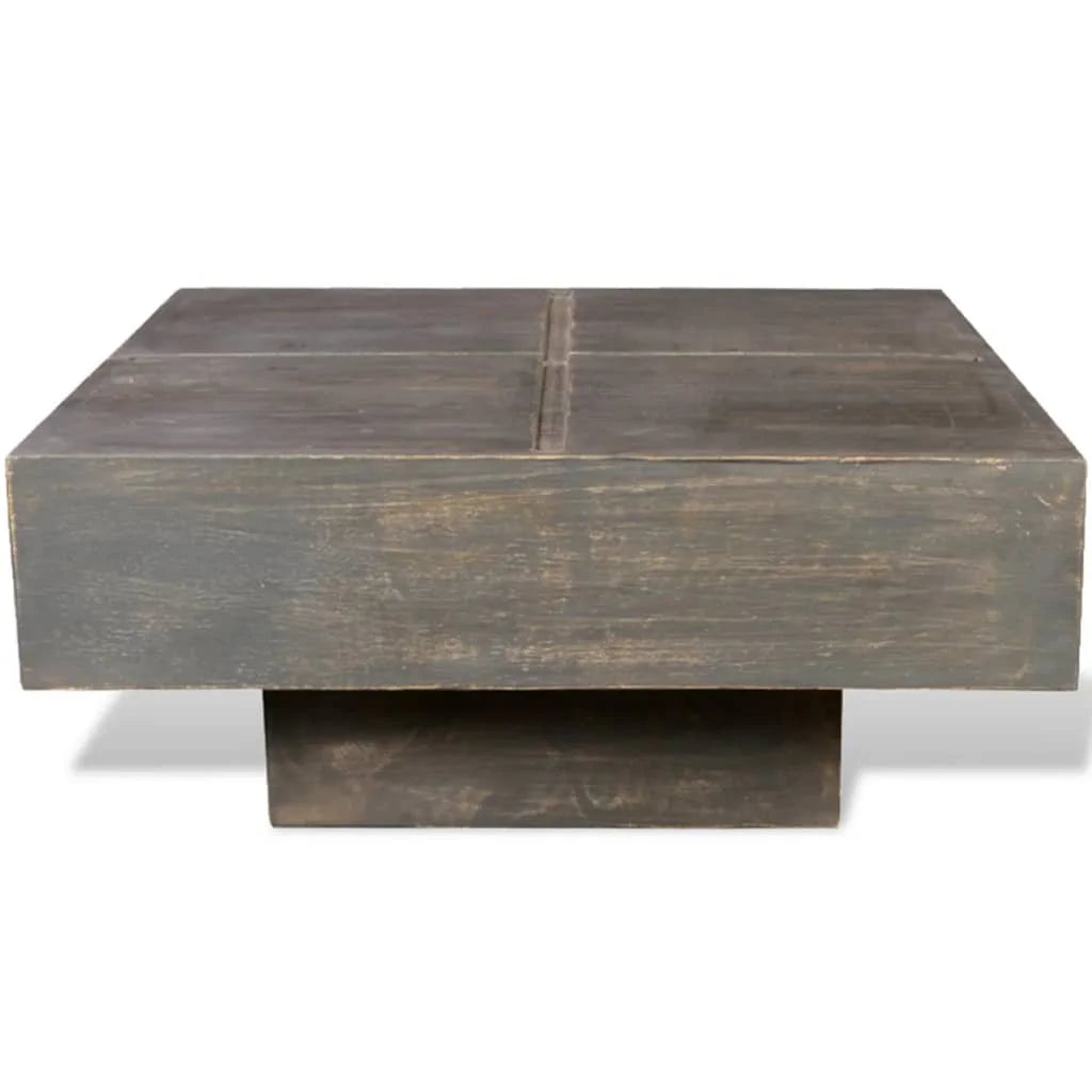 vidaXL Coffee Table Brown Square Solid Mango Wood