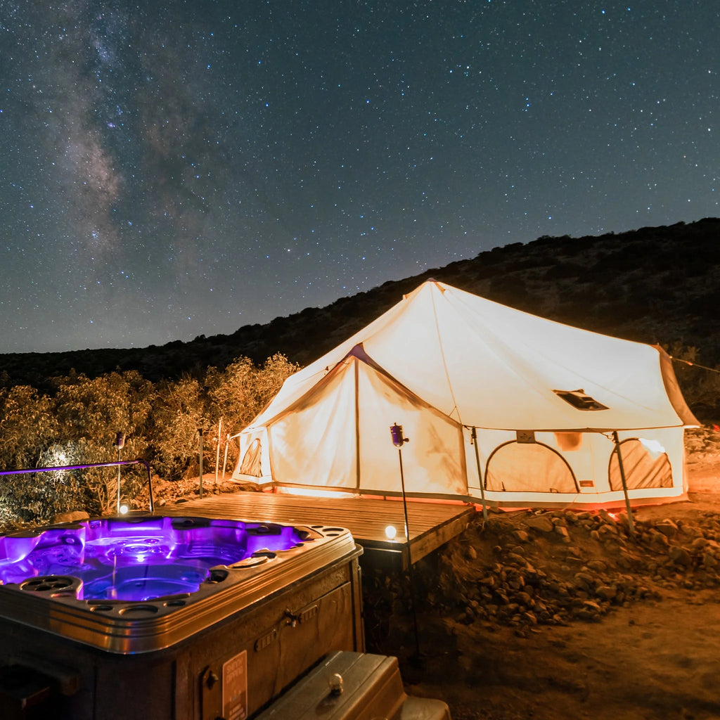 White Duck Outdoors Avalon Optimus Canvas Bell Tent (23') - Water Repellent - All Season Tent w/Stove Jack, Maximum Occupancy 12 People