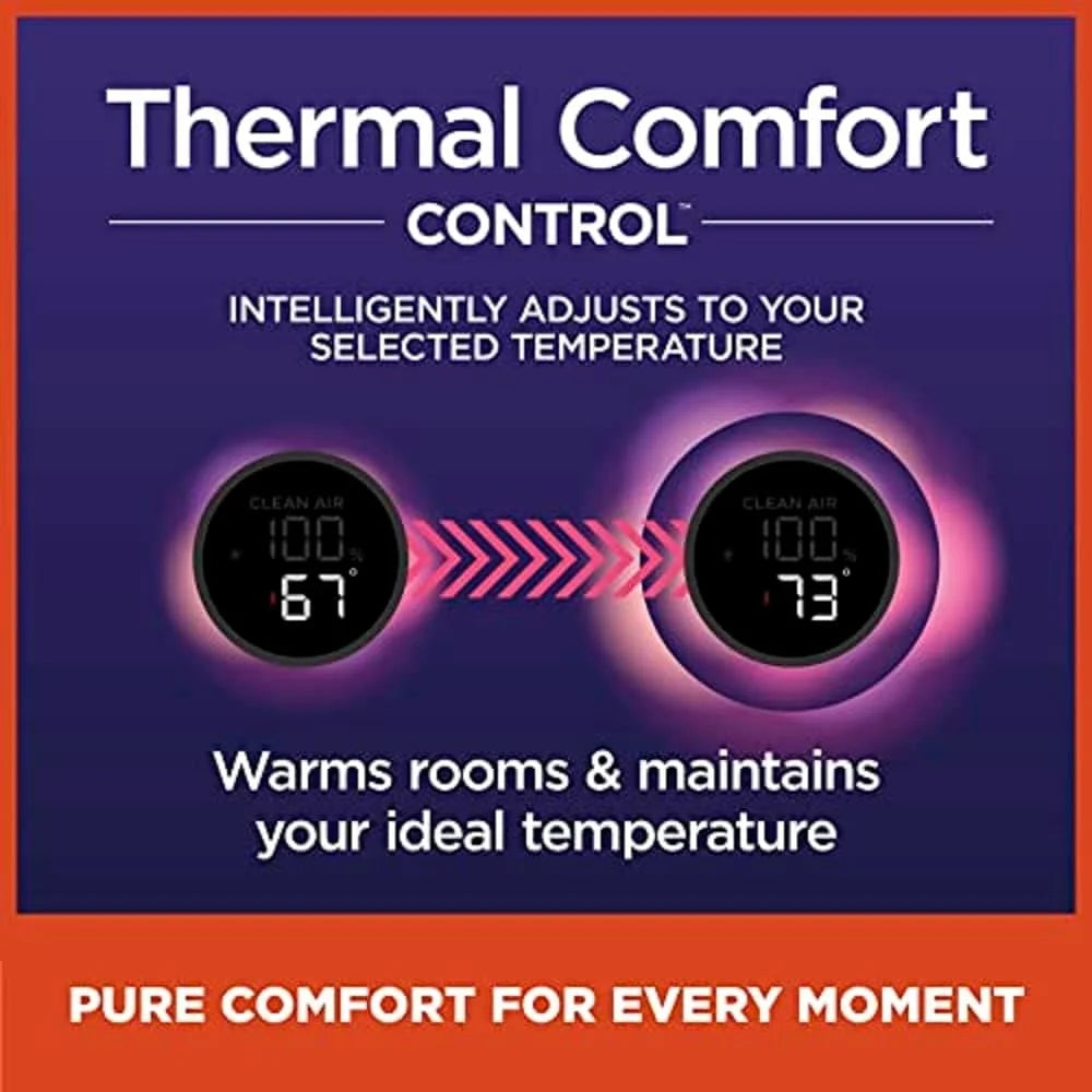 Open Box Shark HC502 3-in-1 Clean Sense Air Purifier MAX, Heater & Fan, HEPA Filter, 1000 Sq Ft, Oscillating, Large Rooms, Kitchens, Captures 99.98% of Particles White
