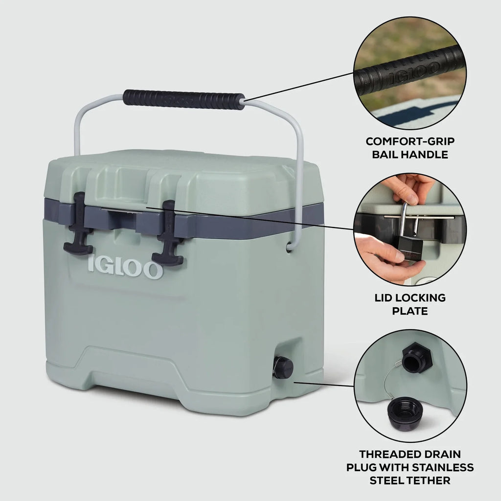 25 QT Overland Ice Chest Cooler, Green