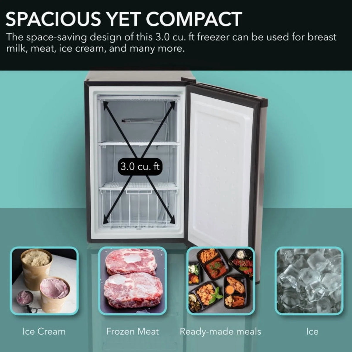 Whynter 3.0 cu. ft. Energy Star Upright Freezer with Lock Stainless Steel (Cuf-301SS)