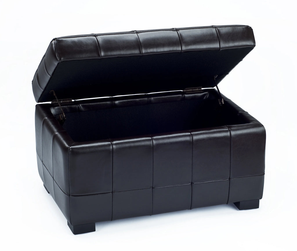 SAFAVIEH Small Manhattan Rustic Tufted Storage Bench, Brown