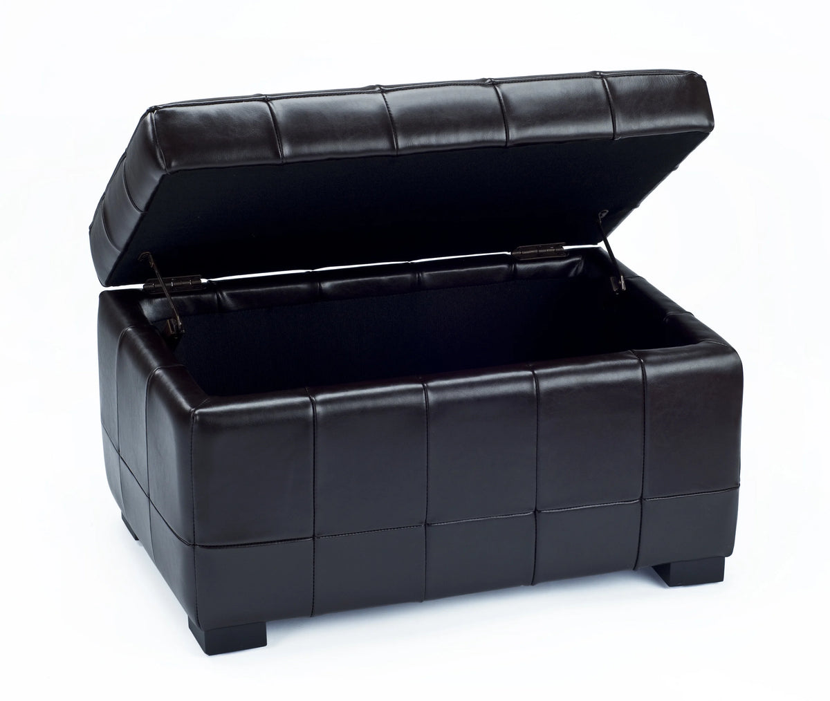 SAFAVIEH Small Manhattan Rustic Tufted Storage Bench, Brown