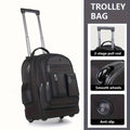 Large Rolling Backpack - Retractable Handle & Aluminum Frame - Spacious Oxford Fabric Design - For School, Travel, Picnics - Multi-Compartment