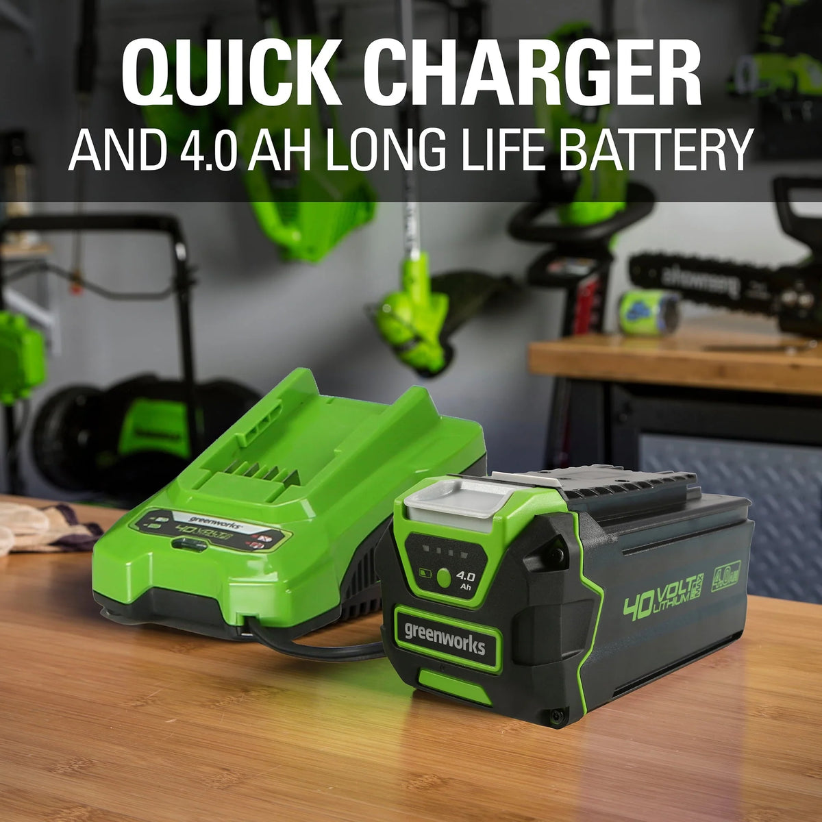 Greenworks 40V 10-inch Cordless Cultivator/Tiller with 40 Ah Battery and Charger, 27062