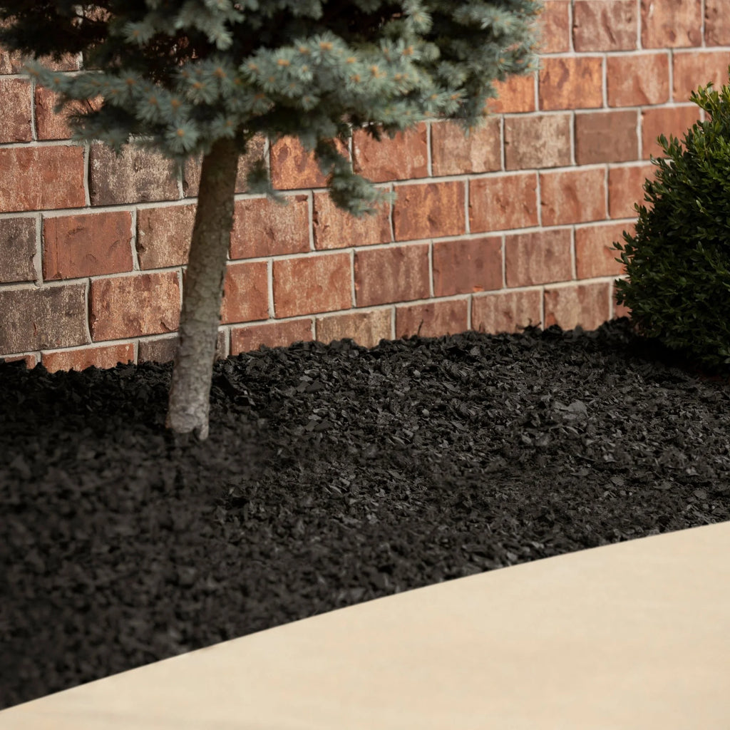 GroundSmart Black Rubber Mulch, 37.5 Cu Ft