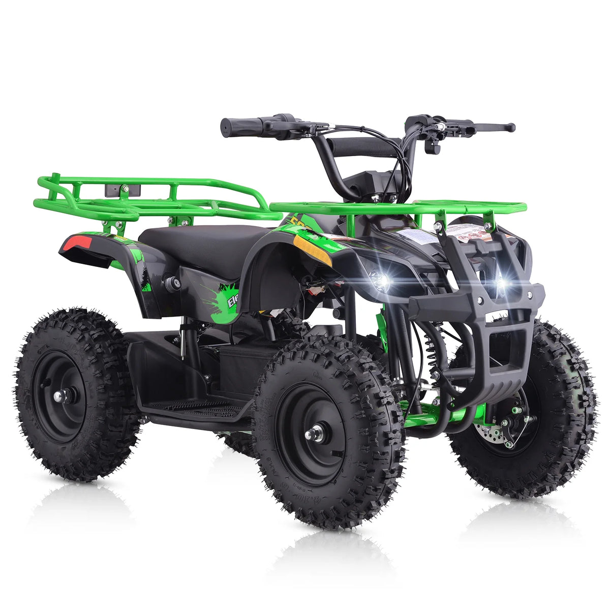 Aoemoe 500W 36V Battery-Powered Ride-On Off-Road 4-Wheeler 15 Mile Range, Flame