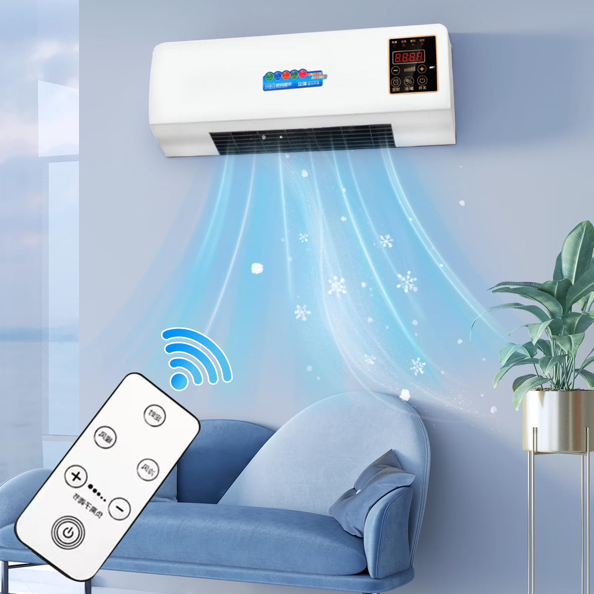 FYHALE 10000 BTU Ductless Window Air Conditioner 450 sq ft. Intelligent AC, with Remote Control, Mini Split AC/Heating Conditioner, Operates Quietly, Energy-Saving, for Bedroom Living Room
