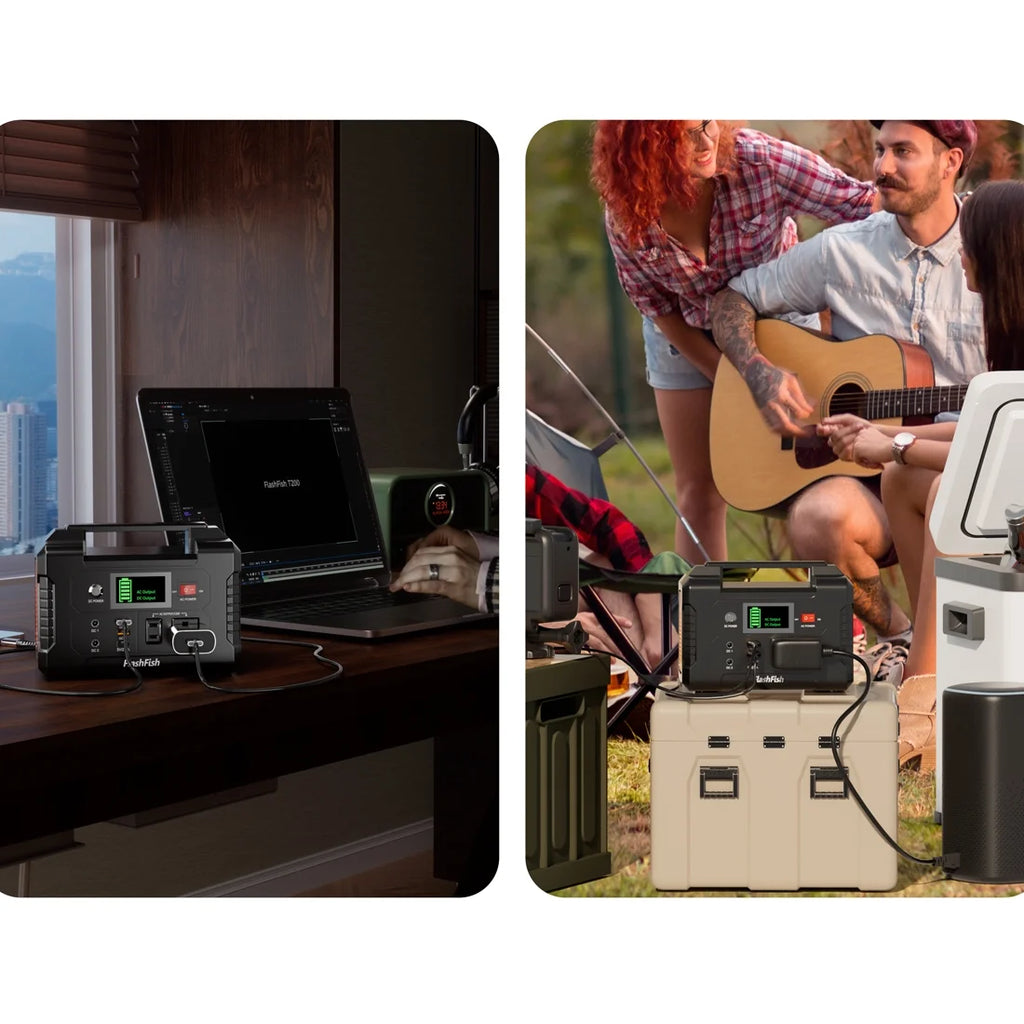 Flashfish 200W Portable Power Station, 40800mAh Solar Generator, Portable Generator for Camping Travel Emergency