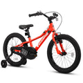 iRerts Kids Bike with Training Wheels, 18 Inch Boys Girls Bike for Kids Ages 4-9 Years Old, Children Bicycle with Front V Brake, Rear Holding Brake, Red