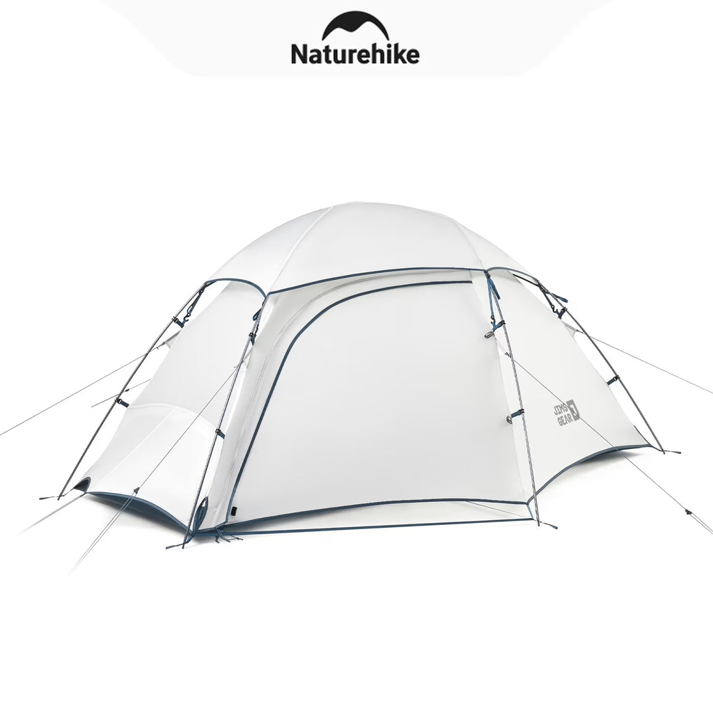 Naturehike, Hiking Tent, Large Space Outdoor Camping Tent, Lightweight Backpacking Tent with Vestibule, Waterproof Four Seasons Dome Tent, Stable Tri-Cross Support Structure, Strong Wind Resistance
