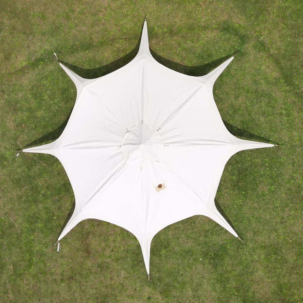 Latourreg Glamping  15FT Bell Tent 4.6m Yurt Tent with Stove Jack, Zipped Removable Floor for Family Camping