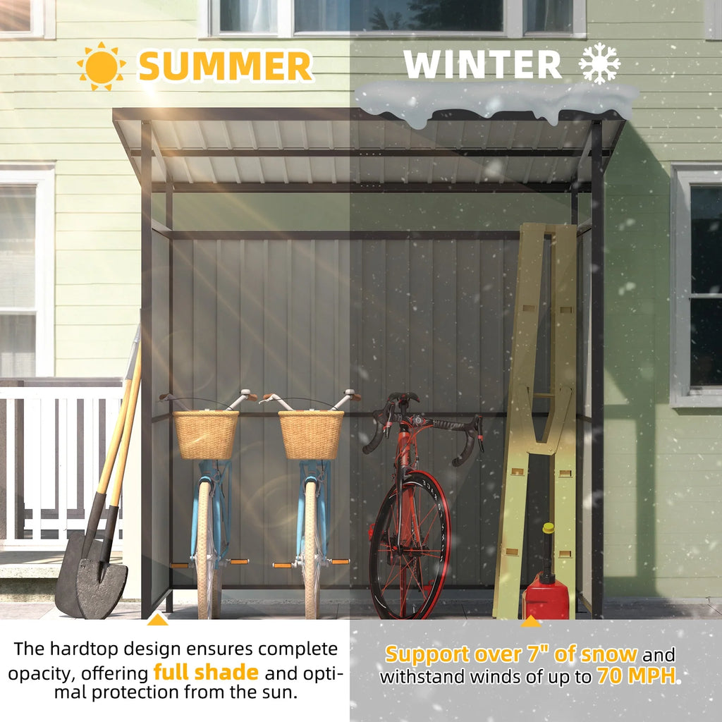 AECOJOY 6' x 6' Hardtop Gazebo Outdoor Pergola For Garden, Patio, Backyard-?Dark Gray
