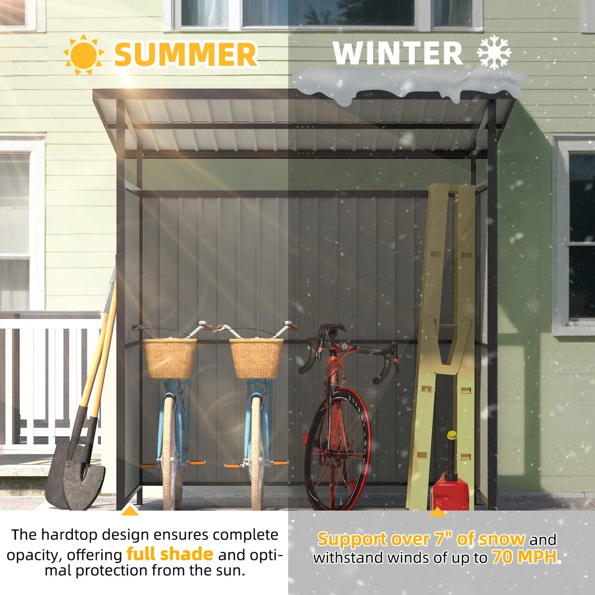 AECOJOY 6' x 6' Hardtop Gazebo Outdoor Pergola For Garden, Patio, Backyard-?Dark Gray