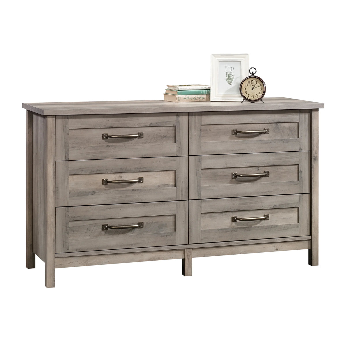 Better Homes & Gardens Modern Farmhouse 6-Drawer Dresser, Rustic White Finish