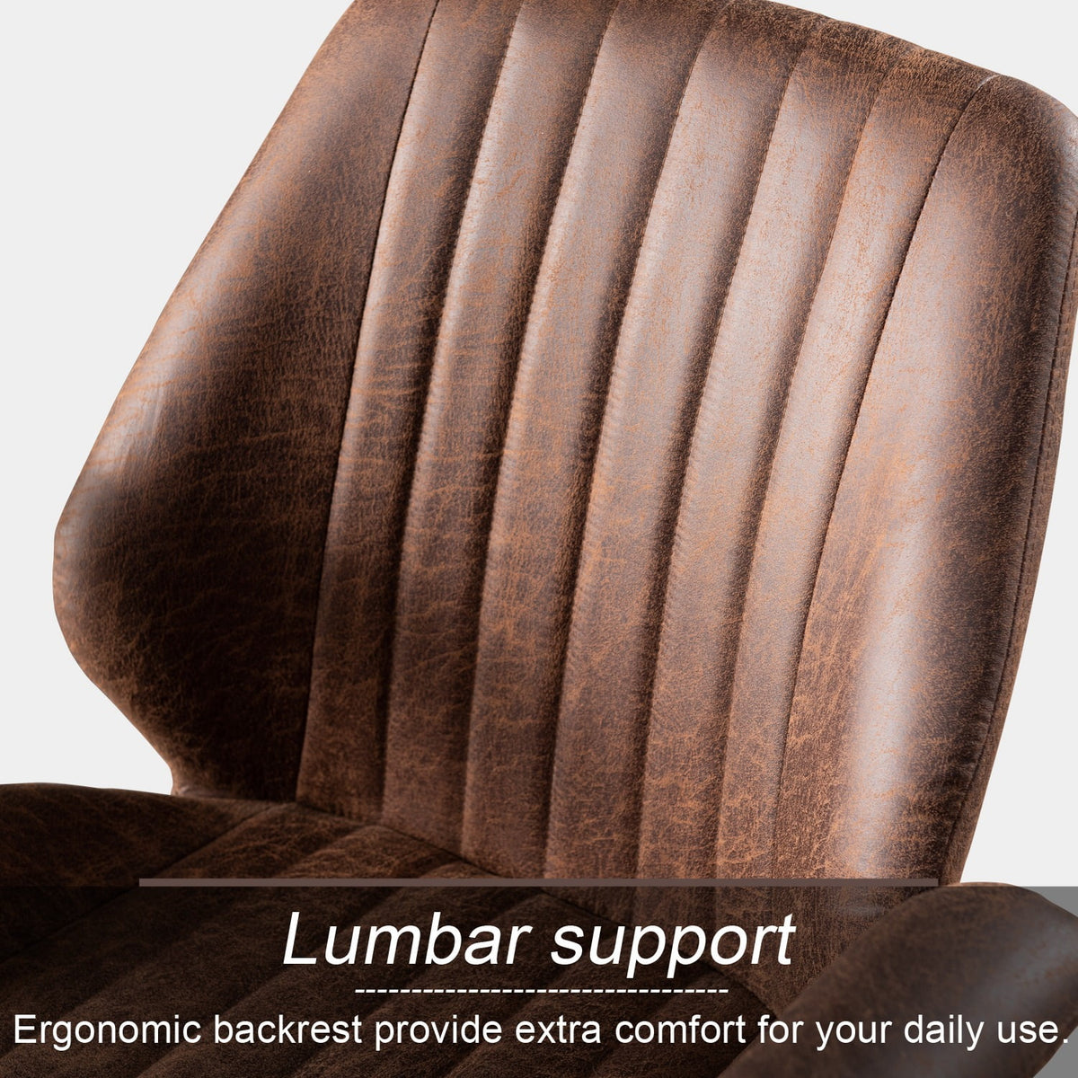 Ovios Ergonomic Office Chair Modern Computer Desk Suede Fabric Desk Chair with Lumbar Support for Home Office