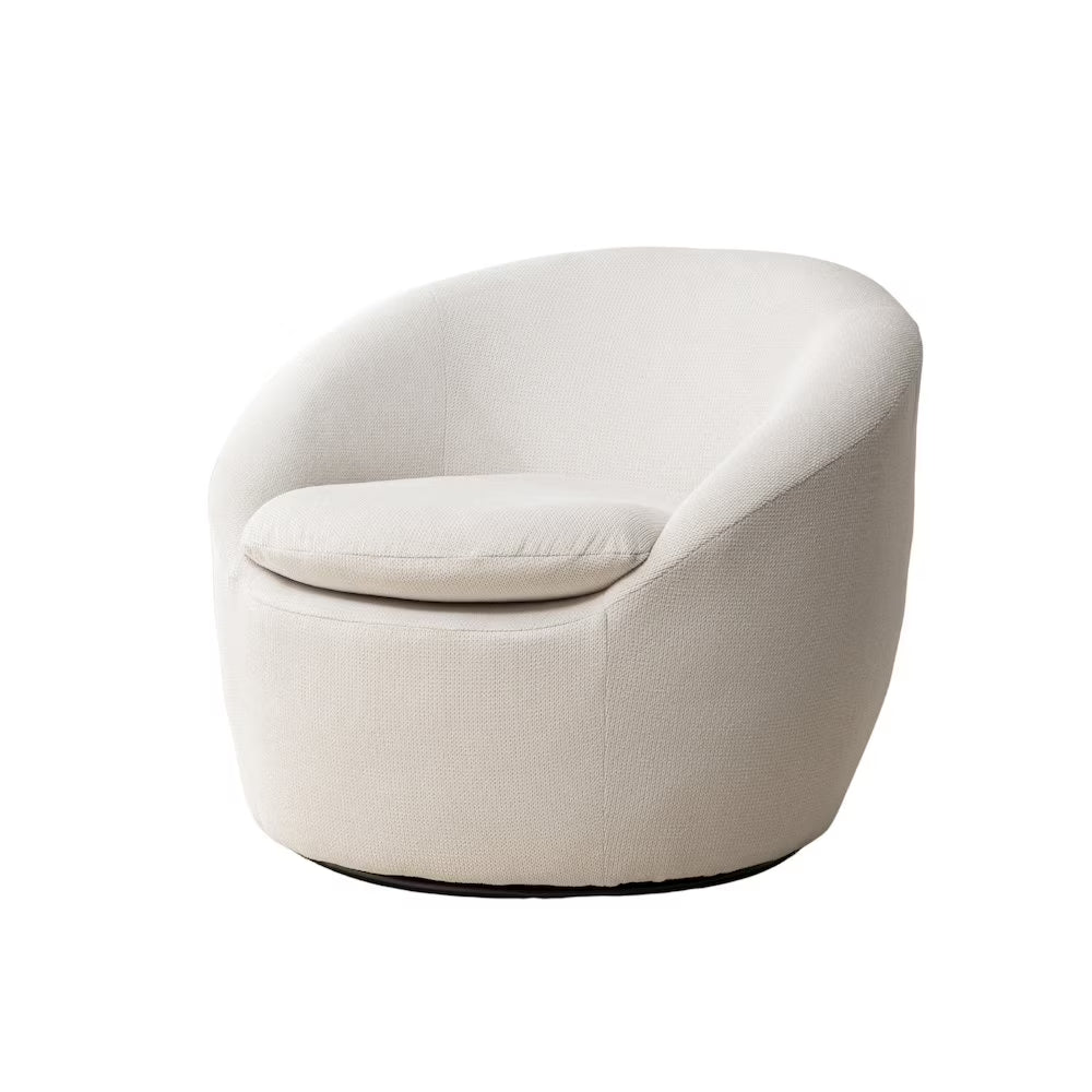 Roundhill Furniture Winnie Modern Barrel Chair, 360 Swivel