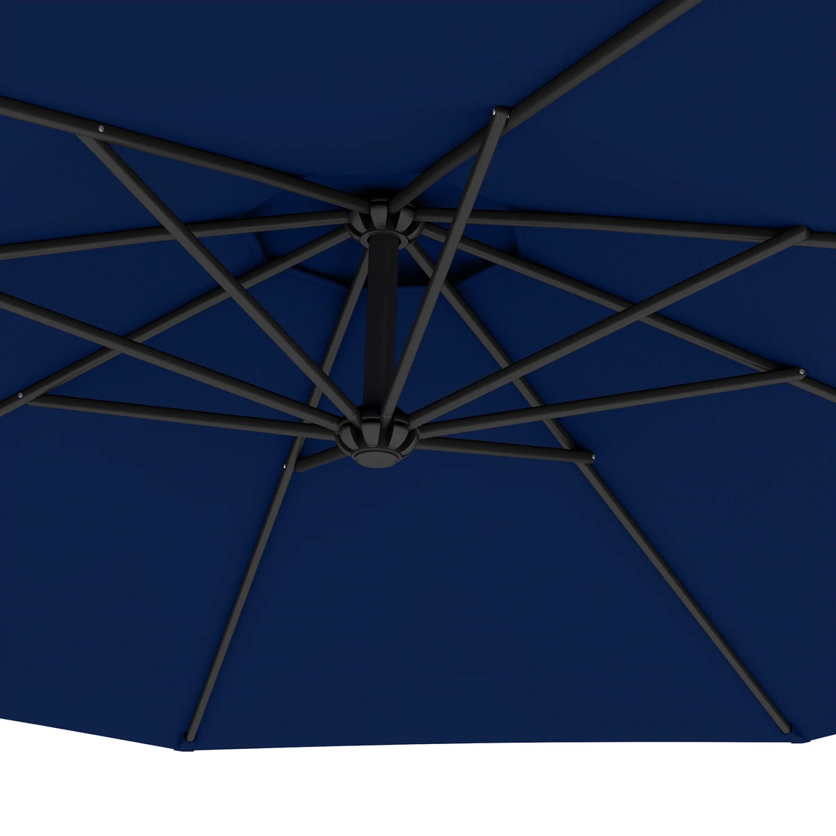 Outsunny 10' Cantilever Hanging Tilt Offset Patio Umbrella with UV & Water Fighting Material and Cross Base (Weight Not Included), Gray