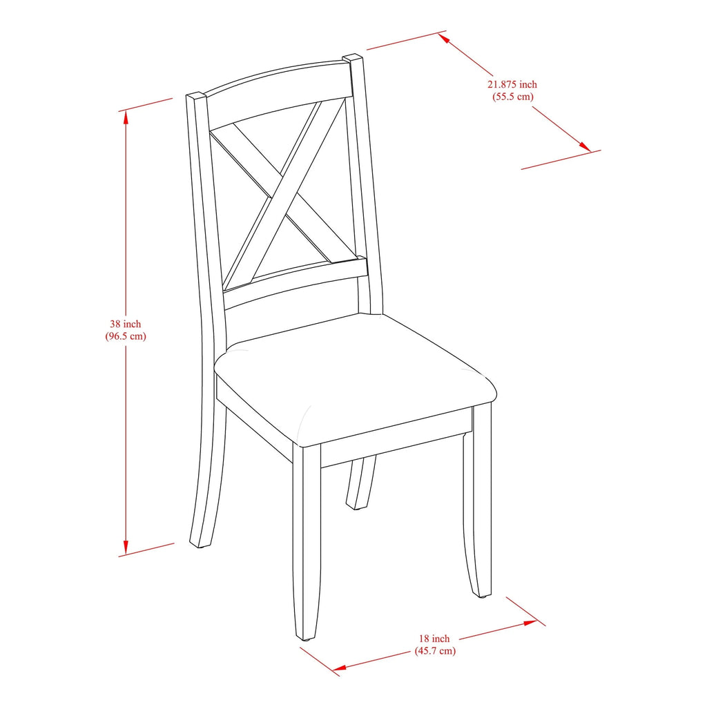 Better Homes & Gardens Maddox Crossing Dining Chair, Set of 2, Brown