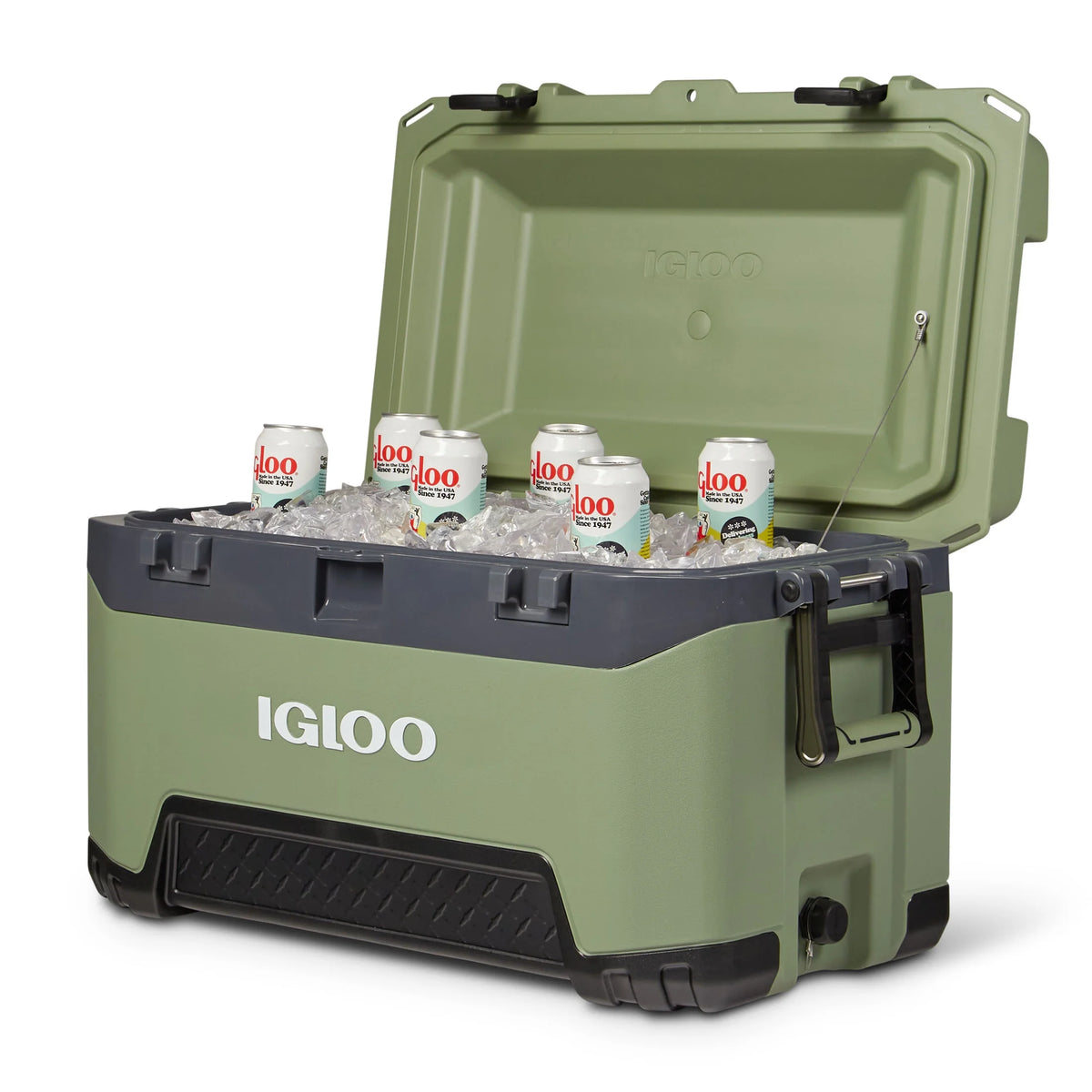 Igloo 72 QT BMX Ice Chest Cooler with Cool Riser Technology, Oil Green