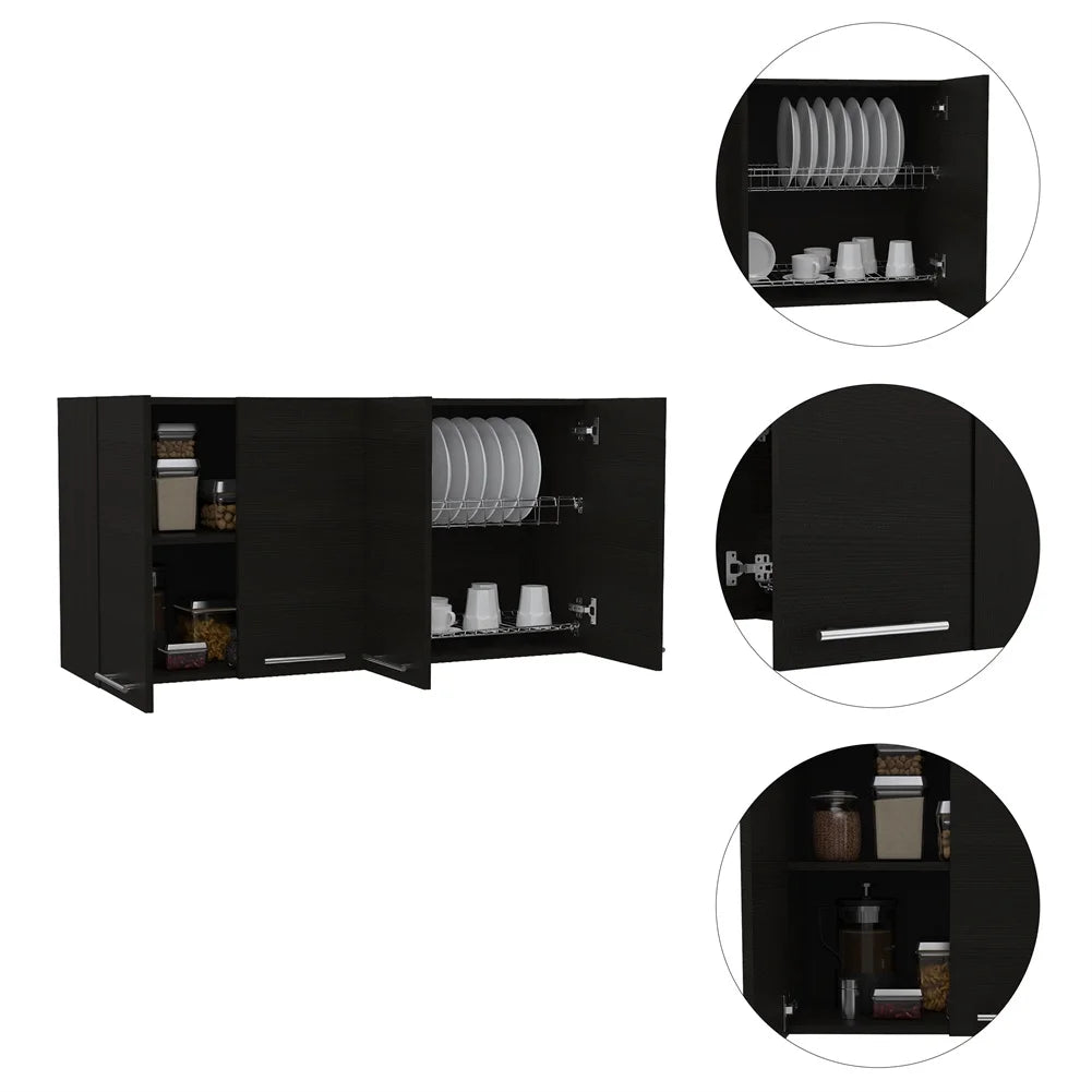 Cfowner 3 Door Wall Mounted Storage Cabinet, 47.20" W x 23.6" H x 13.10" D, White