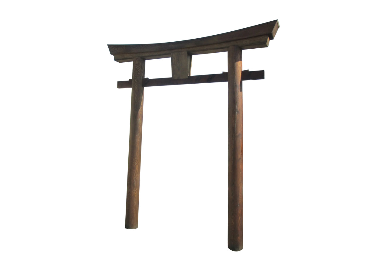 SamsGazebos Japanese Torii Gate Wooden Arbor, 106 Inch, Brown