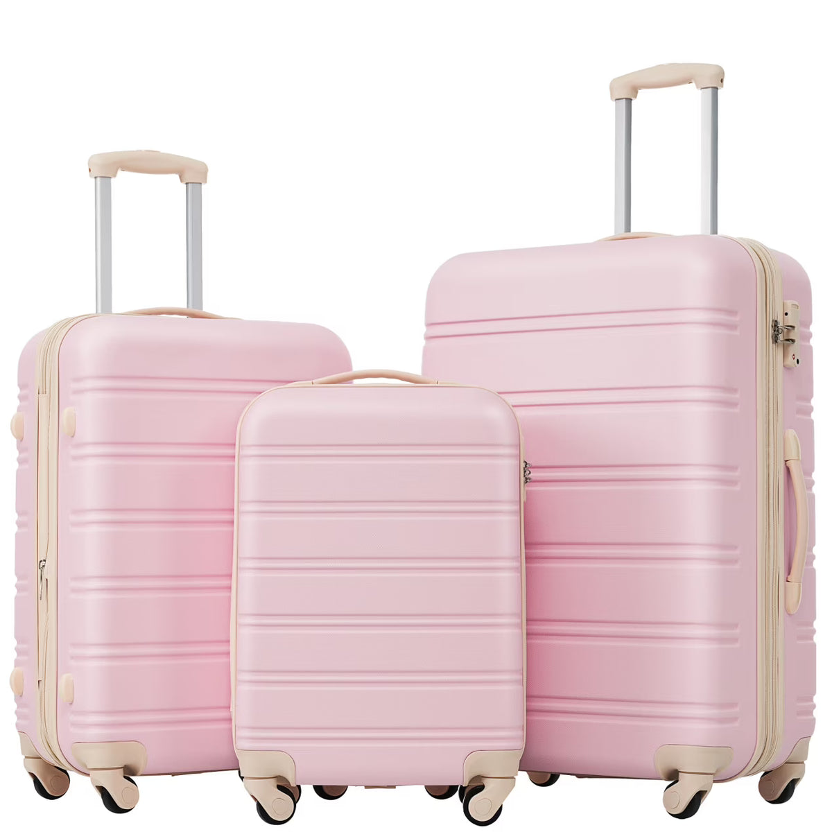 Luggage Sets 3 Piece, Hardside Expandable Ultra Durable PC Lightweight Carry On, Travel Suitcase Set with TSA Lock Spinner Wheels, Multicolor Purple