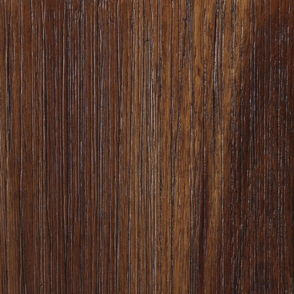 Boraam Rasmus Low Back Faux Leather and Wood Dining Bench, Chestnut Wire-Brush Finish