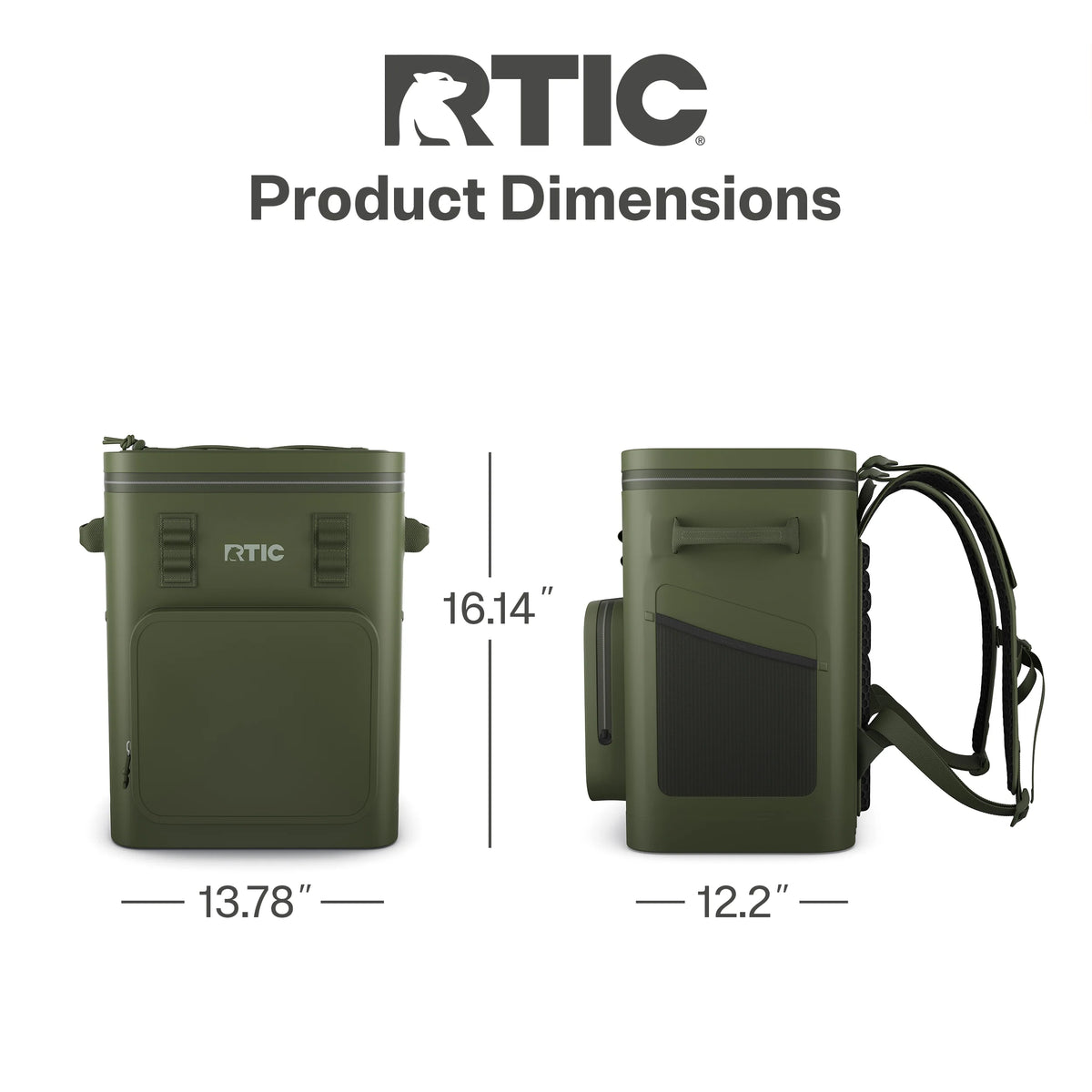 RTIC 24 Can Ultra-Tough Backpack Cooler, Leakproof Cooler, Waterproof Zipper, Navy