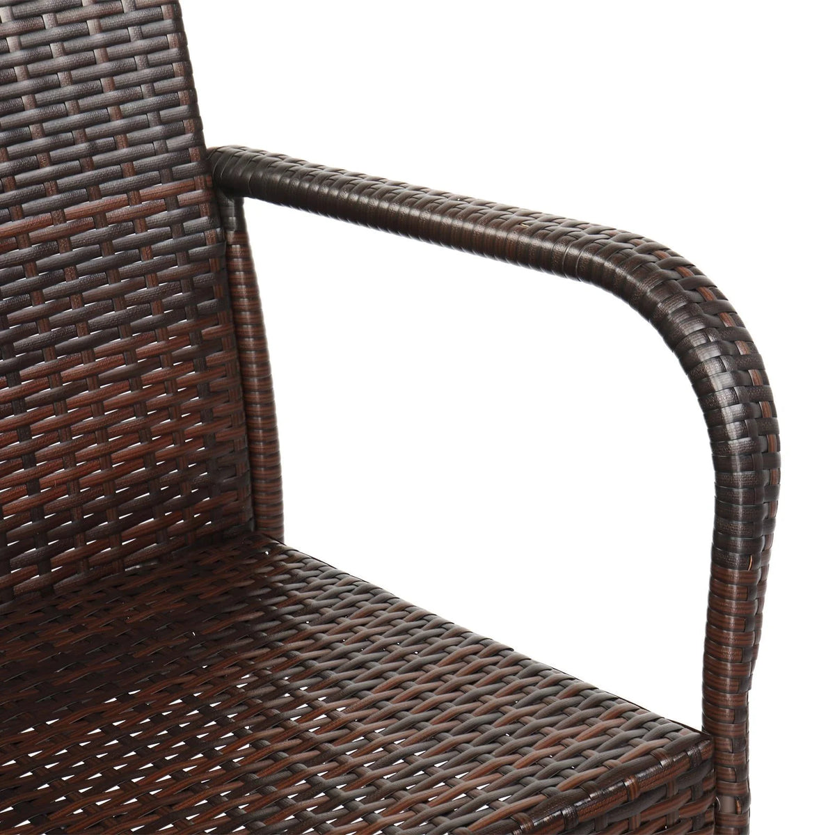 UBesGoo Set of 2 Wicker Chairs, Rattan Furniture Dining Chairs for Kitchen, Living Room, Wicker Conversation Bistro Chairs for Outdoor and Indoor, Brown