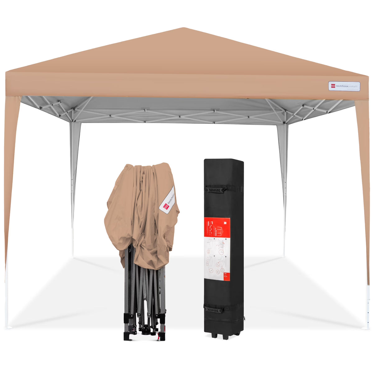 Best Choice Products 10x10ft Pop Up Canopy Outdoor Portable Adjustable Instant Gazebo Tent w/ Carrying Bag - White