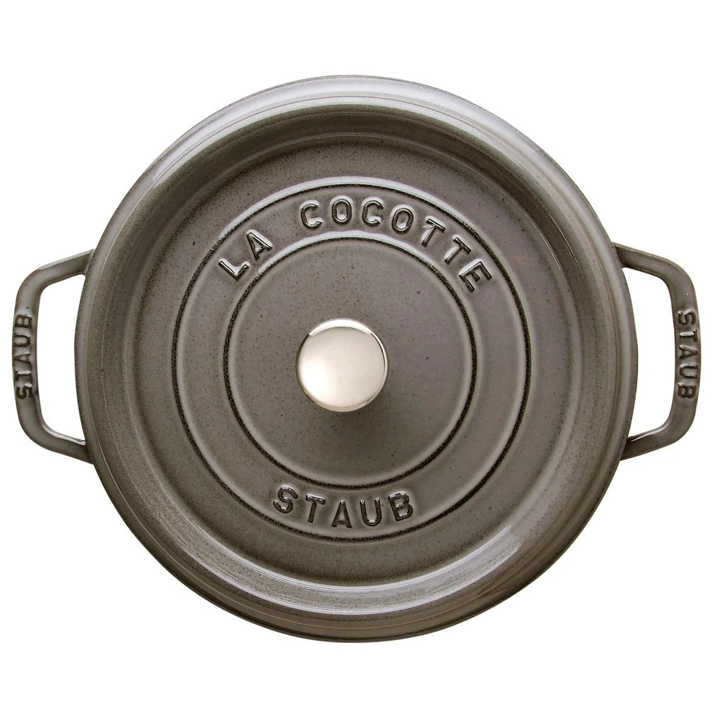 Staub Cast Iron 4-qt Round Cocotte - Matte Black