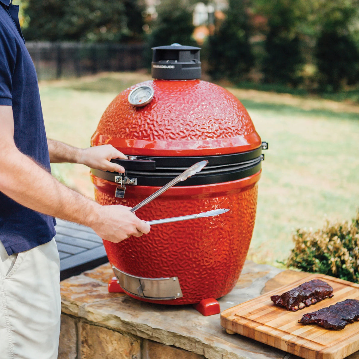 Kamado Joe Classic II 18 Inch Ceramic Outdoor Charcoal Grill BBQ without Cart