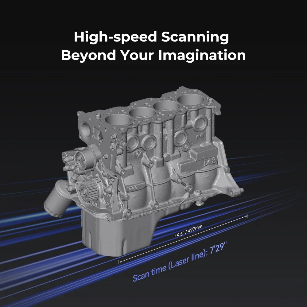 Creality Raptor X Wireless 3D Scanner Portable 1,020,000 points/s Fast Scan Speed with 24-bit Full-Color Scanning