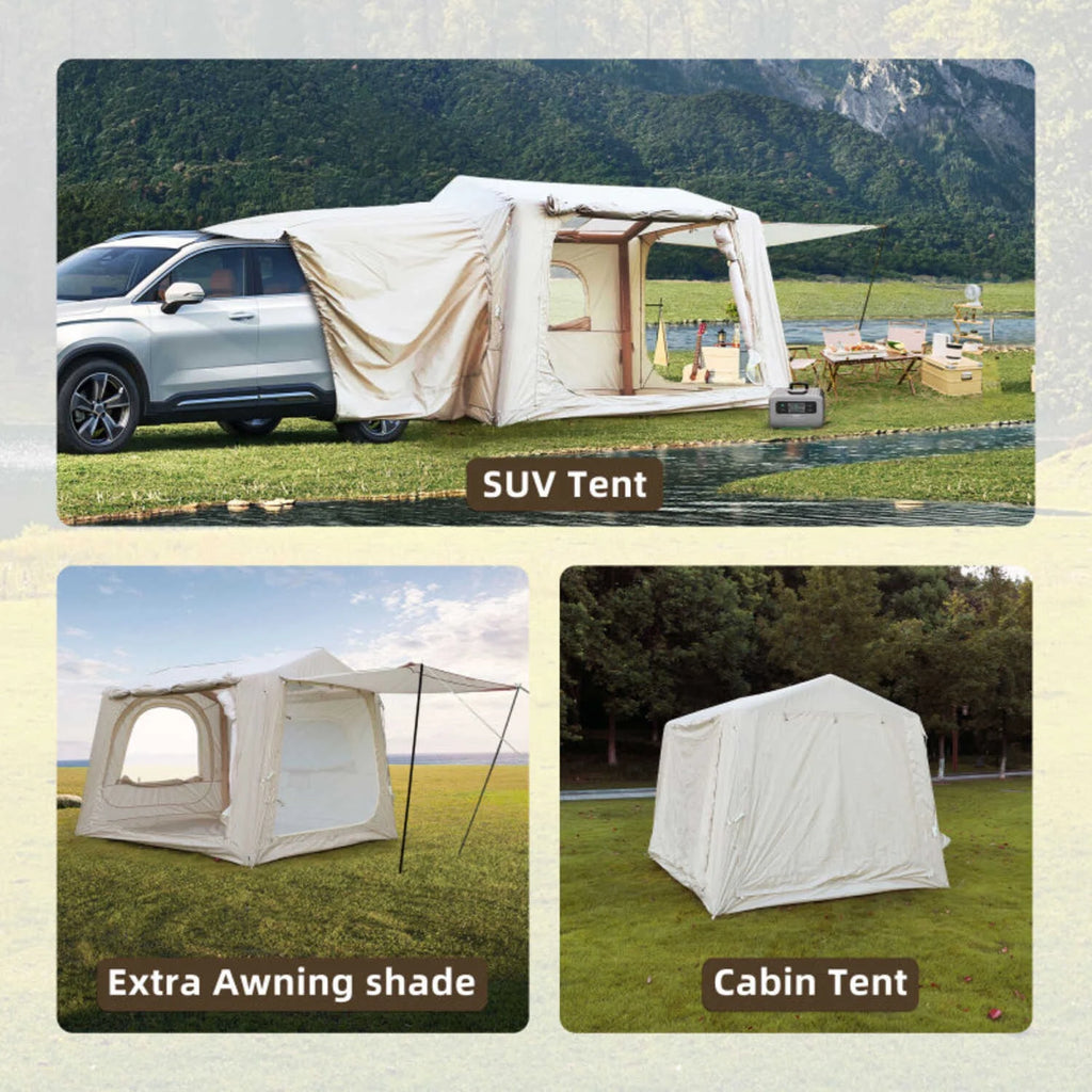 Inflatable Tents for Camping,suv tent , Easy Setup InflatableTent 4 Season Tent, Waterproof Oxford Air Glamping Tents for Camping Adult 4/6/8 Person