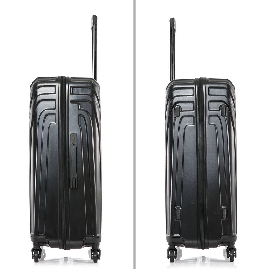 InUSA Vasty 28" Hardside Lightweight Luggage with Spinner Wheels, Handle, and Trolley, Gray