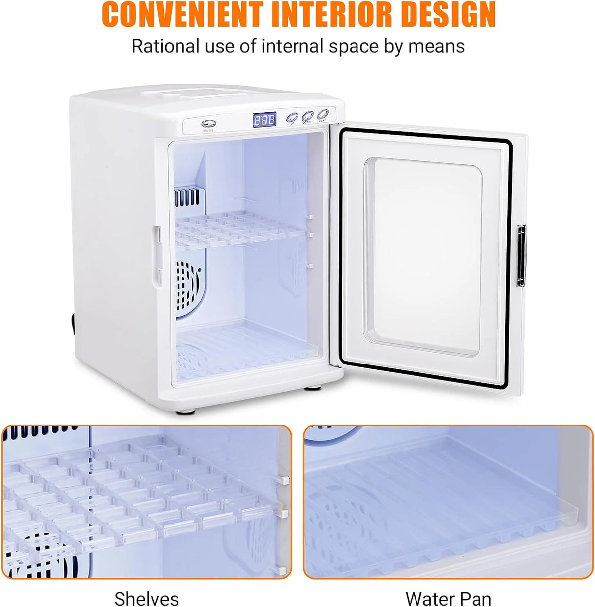 Garvee 25L Reptile Incubator for Hatching Eggs - Portable Scientific Laboratory Incubator, Temperature Controlled 10C-60C for Small Reptiles, Cooling and Heating Digital Incubator, 12V/110V Black