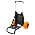 VEVOR Beach Dolly with Big Wheels for Sand, 29.9" x 15.4" Cargo Deck, w/ 12" Solid Wheels, 165LBS Loading Capacity Folding Sand Cart & 27" to 44.7" Adjustable Height, Heavy Duty Cart for Beach