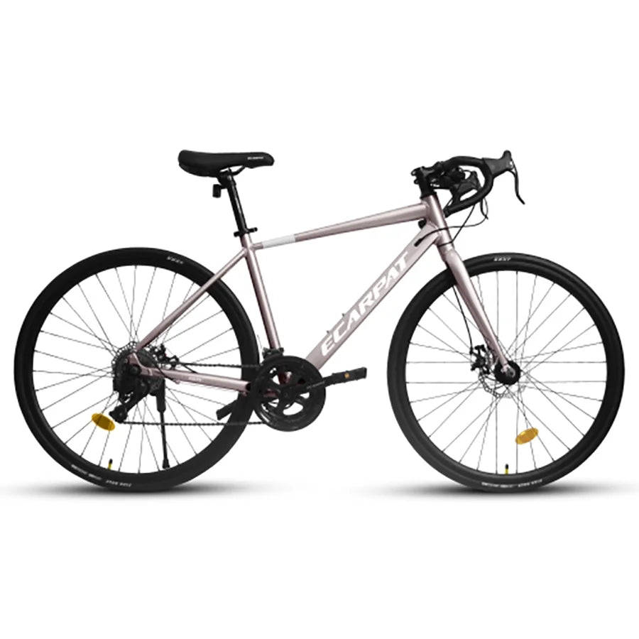 700C Road Bike, 16-Speed Outdoor Bike Disc Brakes, Light Weight Aluminum Frame, Racing Bike City Commuting Road Bicycle for Women