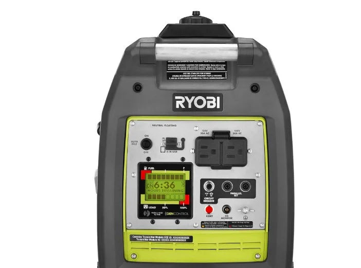 Ryobi 2,300-Watt Recoil Start Bluetooth Super Quiet Gasoline Powered Digital Inverter Generator with CO Shutdown Sensor