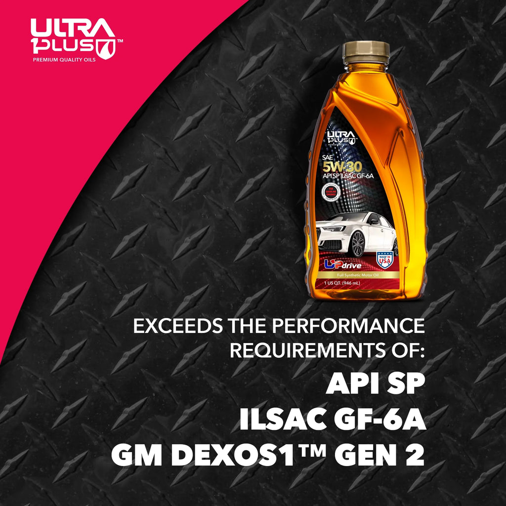 Ultra1Plus 5W-30 Full Synthetic Motor Oil, API SP, 5 Gallon Pail