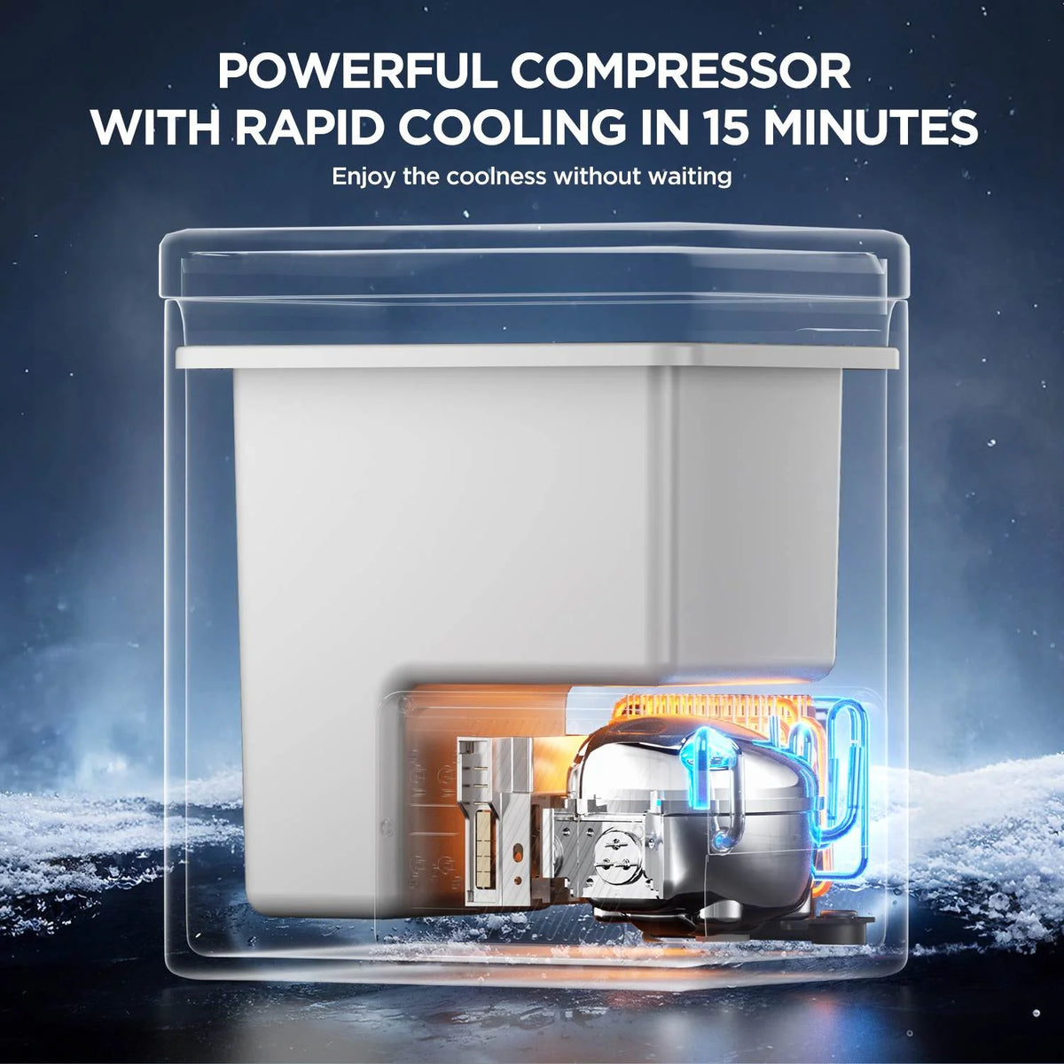 Litheli 16L Backpack Refrigerator,  55W Portable Electric Fridge Freezer Compressor Cooler for Fast Cooling Down to -4°F  with Ergonomic Backpack Design for Camping Car RV Home