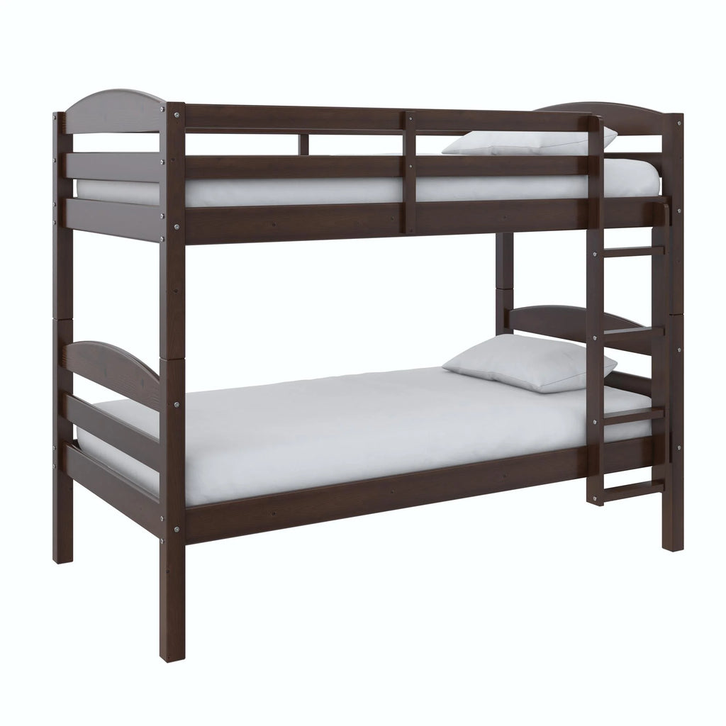 Better Homes & Gardens Leighton Solid Wood Twin-over-Twin Convertible Bunk Bed, Vanilla