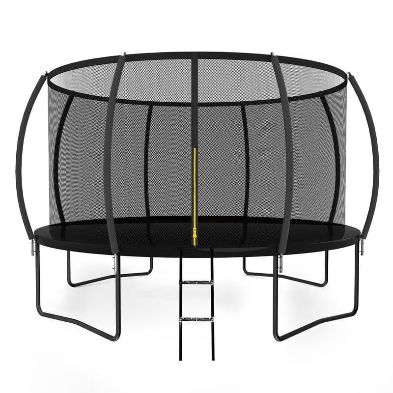 MammyGol Trampoline 8FT 12FT 14FT , Recreational Trampolines with Enclosure Net and Ladder, Outdoor Trampoline for Kids and Adults