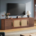 Tribesigns 70.9" TV Stand for Living Room, Mid Century Modern Entertainment Center with 6-Tier Storage Shelf