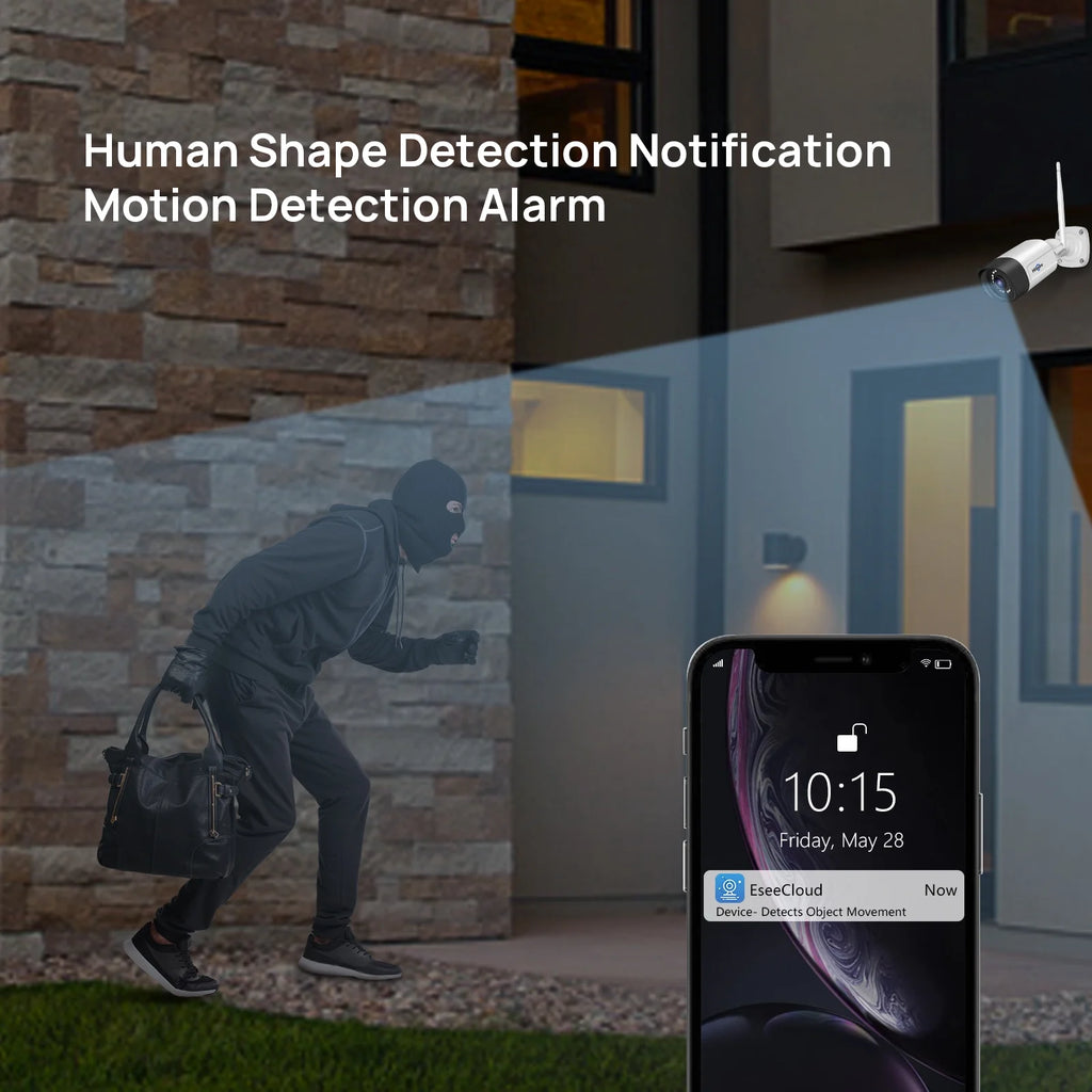 Hiseeu Wireless Security System w/ 4 Cameras, 2 Way Audio, & 1TB Hard Drive